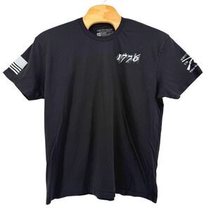 Grunt Style Mens 1776 Patriotic Graphic T-Shirt Black 3X Distressed Flag GS 1776